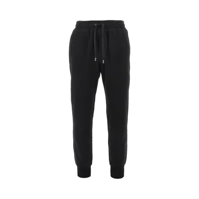 Dolce & Gabbana Logo Patch Sweatpants In Black