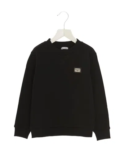 Dolce & Gabbana Logo-patch Sweatshirt In Black