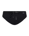 Dolce & Gabbana Logo-patch Swimming Trunks In Black
