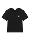 Dolce & Gabbana Jersey T-shirt With Logo Plate In Black