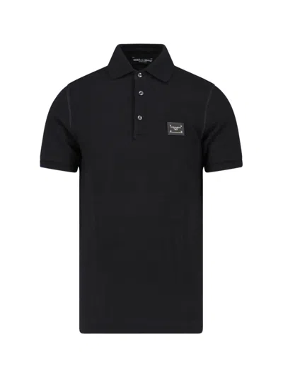 Dolce & Gabbana Logo Patch T-shirt In Black  