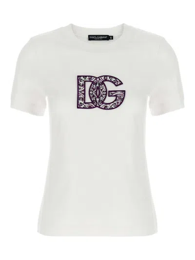 Dolce & Gabbana Logo Patch T-shirt In White