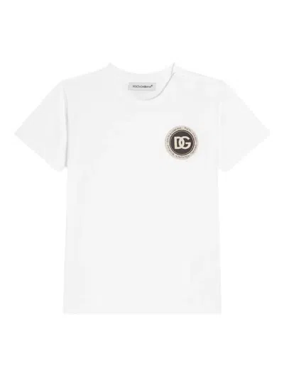 Dolce & Gabbana Babies' Logo-patch T-shirt In White