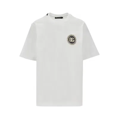 Dolce & Gabbana Logo Patch T-shirt In White