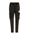 Dolce & Gabbana Logo-patch Tapered Cargo Pants For Men In Black