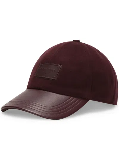 Dolce & Gabbana Logo-patch Tonal Cap In Brown