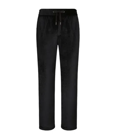 Dolce & Gabbana Logo-patch Track Pants In Black
