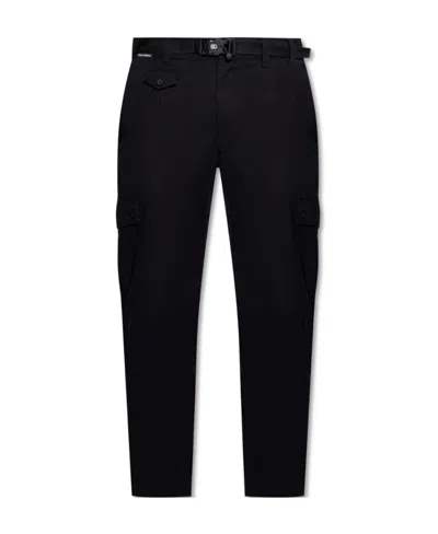 Dolce & Gabbana Logo-patch Utility Trousers In Black