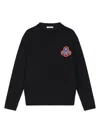 Dolce & Gabbana Logo-patch Virgin-wool Jumper In Black