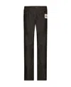 Dolce & Gabbana Logo-patch Wide-leg Jeans In Black