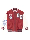 Dolce & Gabbana Logo-patch Zip-fastened Bomber Jacket In Red