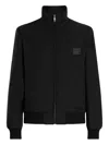 Dolce & Gabbana Zip-up Bomber Jacket With Logo Patch