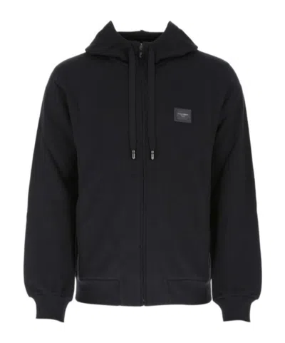 Dolce & Gabbana Men Black Cotton Sweatshirt