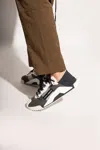 Dolce & Gabbana Sneakers Mesh Panel Pull Tab Heel In Grey