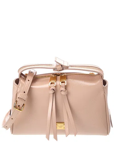 Dolce & Gabbana Logo Patent Satchel In White