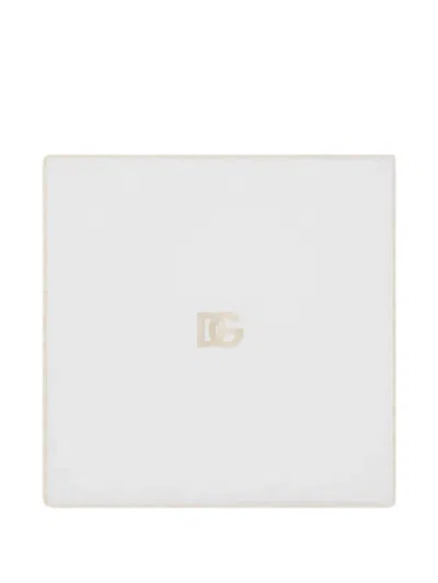 Dolce & Gabbana Logo Pattern Blanket In Neutral