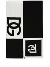 Dolce & Gabbana Logo Pattern Cotton Rug In Black