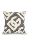 Dolce & Gabbana Logo-patterned Cushion In Gray
