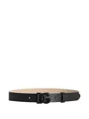 Dolce & Gabbana Logo-patterned Leather Belt In Black