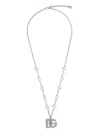Dolce & Gabbana Logo-pendant Necklace In Silver