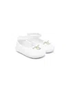 Dolce & Gabbana Logo-plaque Ballerina Shoes In White