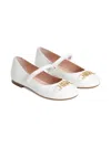 Dolce & Gabbana Nappa Lambskin Ballet Flats In White