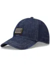 Dolce & Gabbana Denim Logo-plaque Baseball Cap In Blue