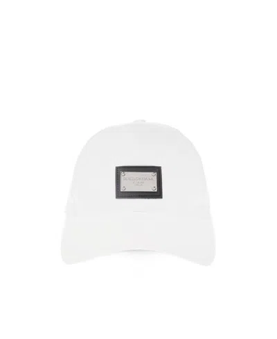 Dolce & Gabbana Logo-plaque Baseball Cap In White
