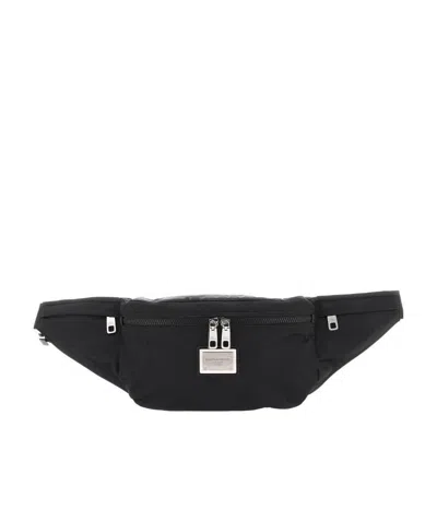 Dolce & Gabbana Logo-plaque Belt Bag In Black