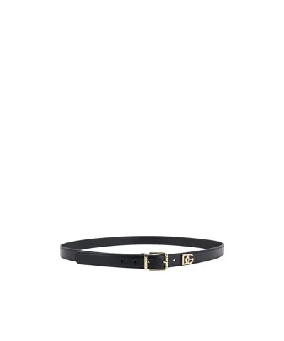 DOLCE & GABBANA DOLCE  GABBANA DG LOGO PLAQUE BUCKLE BELT