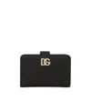 Dolce & Gabbana Foldover Logo Top Cardholder In Black