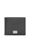 Dolce & Gabbana Logo Plaque Bifold Wallet In Black