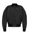 Dolce & Gabbana Logo-plaque Bomber Jacket In Black