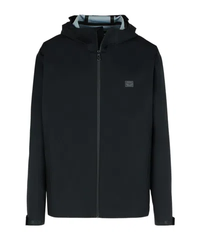 Dolce & Gabbana Logo-plaque Bomber Jacket In Black
