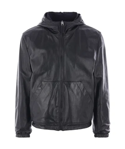 Dolce & Gabbana Logo-plaque Bomber Jacket In Black