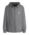Dolce & Gabbana Hooded Jacket Drawstring Elasticated Cuffs In Gray