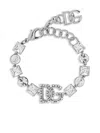 Dolce & Gabbana Logo-plaque Bracelet In Silver