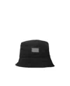 Dolce & Gabbana Logo-plaque Bucket Hat In Black