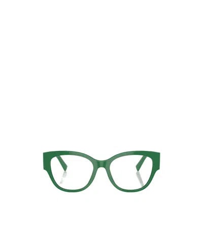 Dolce & Gabbana Logo-plaque Butterfly-frame Glasses In Green