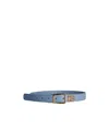 Dolce & Gabbana Dolce  Gabbana Dg Logo Plaque Buckle Belt In Blue