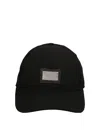 Dolce & Gabbana Logo Tag Embellished Baseball Cap In Black
