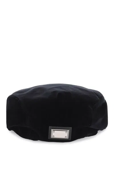 Dolce & Gabbana Logo Plaque Cap In Black