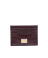 Dolce & Gabbana Rectangular Card Holder In Black