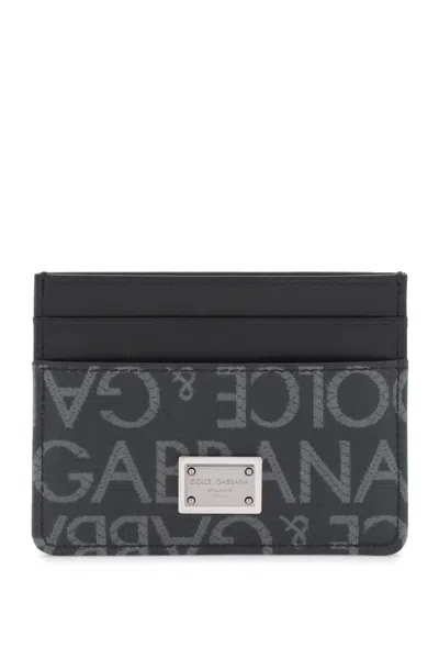 Dolce & Gabbana Logo Plaque Cardholder In Black