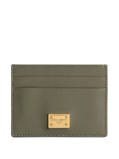 Dolce & Gabbana Logo-plaque Cardholder In Green