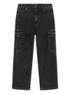 Dolce & Gabbana Logo-plaque Cargo Jeans In Black