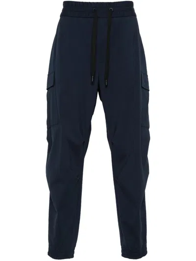 Dolce & Gabbana Logo-plaque Cargo Pants In Blau