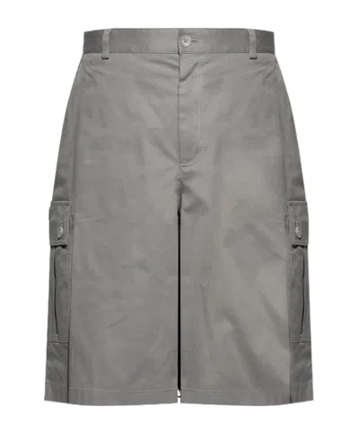 Dolce & Gabbana Belt-loop Shorts In Gray