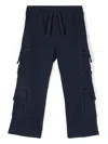 Dolce & Gabbana Logo-plaque Cargo Trousers In Blue