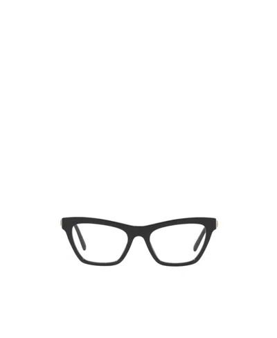Dolce & Gabbana Logo-plaque Cat-eye Frame Sunglasses In Black